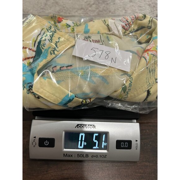 Vintage Holly Lane Retro Hawaiian Short Sleeve Button-Up Shirt Beach Print Sz M - Picture 9 of 9